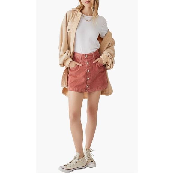 Free People | Ray Cotton Corduroy Miniskirt - Picture 4 of 7